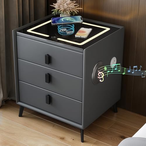 GXSDYYDS Comodino Camera da Letto con Altoparlanti Bluetooth...