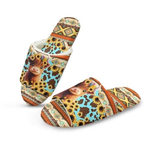 Open Toe Slippers for Women Men House Shoes Warm Comfy Bedroom Slippers for Adult