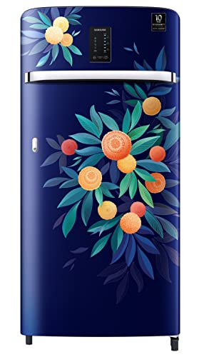 Image of Samsung 189L 5 Star Inverter Direct-Cool Single Door Digi-Touch Refrigerator (RR21C2E25NK /HL,Orange Blossom Blue)