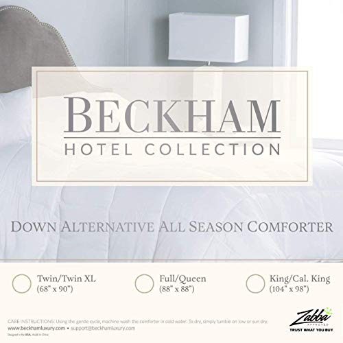Beckham Hotel Collection 1600 Series - Lightweight - Luxury Goose Down Alternative Comforter - Hotel Quality Comforter and Hypoallergenic - Full/Queen - Slate Gray - Thumbnail 3