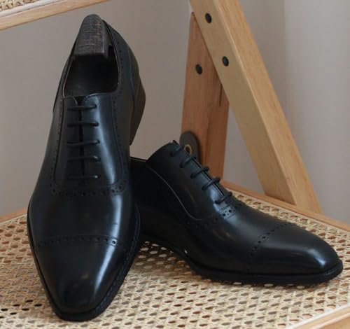 Santimon Mens Oxfords Shoes Dress Formal Genunie Leather Pointed Toe Oxford Fashion Business Casual Derby Modern Prom Wedding Suit Shoes Tuxedo Shoes for Men3