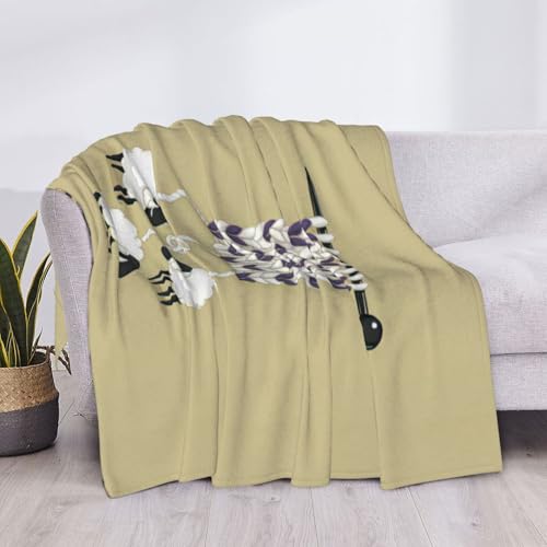Couverture de lit EdWal en microfibre légère imprimé mouton