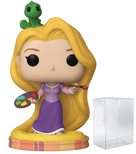 POP Disney: Ultimate Princess - Figura de vinilo Funko de Rapunzel y Pascal (incluye funda protectora de caja compatible), multicolor, 3.75 pulgadas