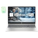 HP 15.6" FHD Business & Student Laptop Computer, 32GB RAM 1TB SSD, 10-Core Intel Core i5, Windows 11 Pro Laptop with Microsoft Office Home & Business Included, PLUSERA Earphones, Silver