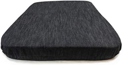 OrganicTextiles All Organic Latex Seat Cushion with Zippered Covering (Removable Cover) (2" Firm, Dark Cotton)