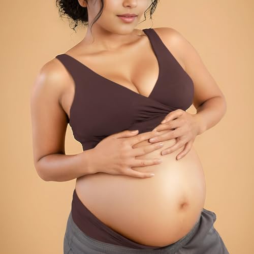 Image of &Circus Padded Maternity Bra | Pull Down Feeding Bra for Women | Padded Bra for Women Slip On | Suitable with Maternity Clothes | PureSoft Micromodal