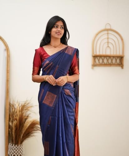 Image of Avantika Fashion Women's Kanjivaram Soft Silk Banarasi Sarees With Blouse Piece For Women