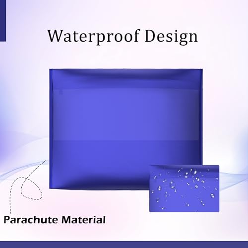 Image of Kuber Industries (Pack of 3) Waterproof Clothes Organizer | Saree & Dress Organizer For Wardrobe | Parachute Travel Storage Bag | Blue