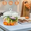 4L Glass Cooking Pot with Heart-shaped Lid, 4.2Qt/4000ml, Heat Resistant, High Thermal Conductivity Reduces Energy Use, Dishwasher Oven Gas Electric Stove Safe,for Potpourri,Soups,Pasta #5