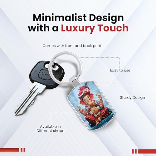 Image of Premium Printed Metal Keychain for Men & Women | High-Definition Artwork Print | Durable Key Ring for Car, Bike, Home & Office Keys | Stylish Decorative Key Holder Gift