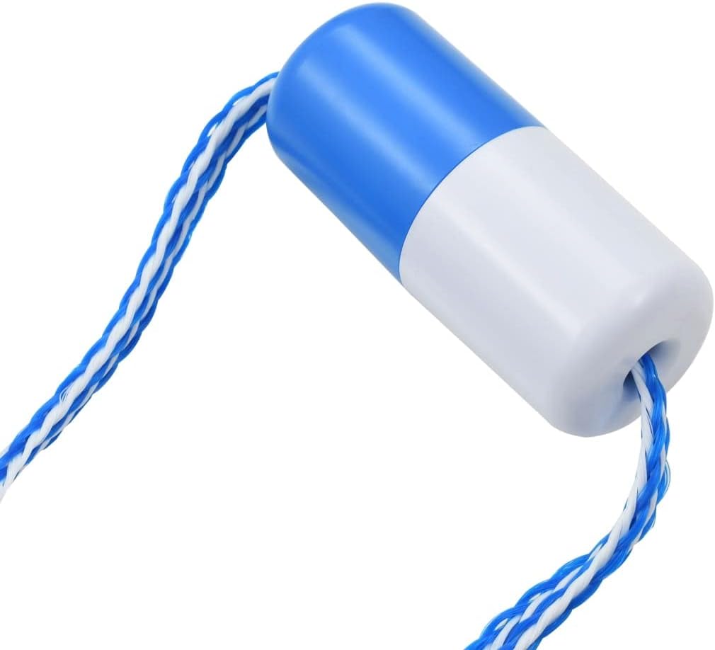 Durable Outdoor Portable Swimming Pool Safety Divider Rope, 19.7-Foot Blue & White ABS Plastic, for Clear Pool Area Demarcation, Enhancing Safety Around hot tub, spa