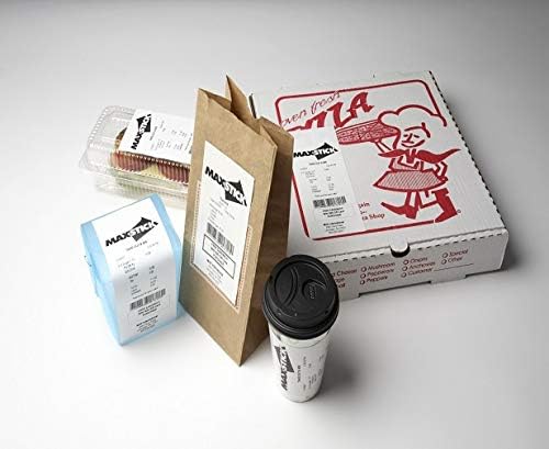 Maxstick Sticky Receipt Paper White Center Adhesive