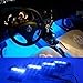 Gearmax® 4in1 12V LED Bleue Auto Intérieur Ambiance lumières Lampadaire Décoration pour la Voiture