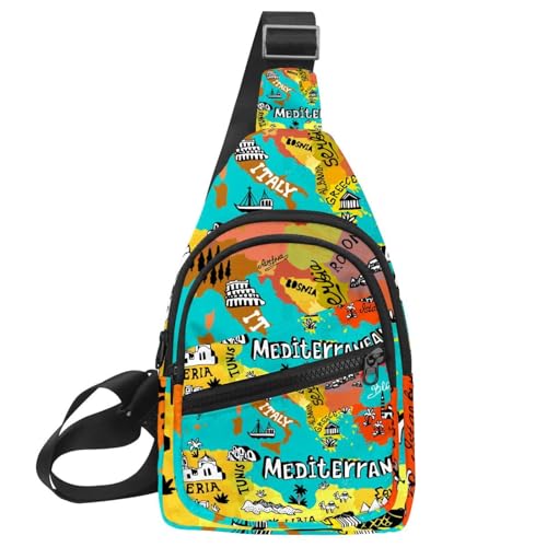 Sac à bandoulière avec motif cerise pour homme Lovely Ink imperméable