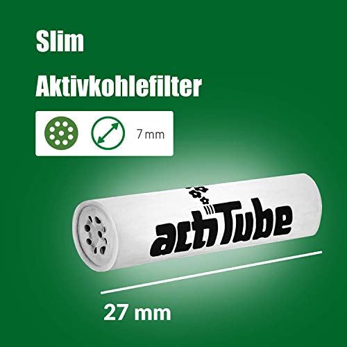 actiTube Slim-7mm-Aktivkohlefilter 10 x 50er Schachtel Filter 10x50 (500) – Bild 5