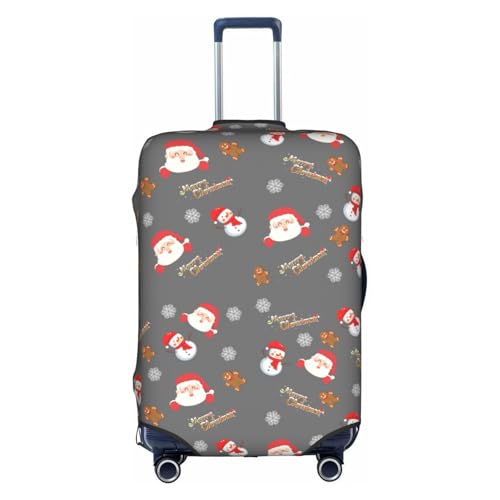 Travel Luggage Cover Merry Christmas Santa Snowflake Snowman Fashion Washable Baggage Suitcase Protector Fit For Luggage X-Large