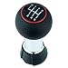 Produktbild L&P A0260-3-2 Schalthebel Schaltknauf Schwarz 6 Gang 12mm Knauf PU Leder perforiert Schaltknopf Plug Play Ersatzteil für VW Golf 2 II 3 III 4 IV 5 V 6 VI 7 Passat 3B B5 3C B6 Polo 6R GTI look