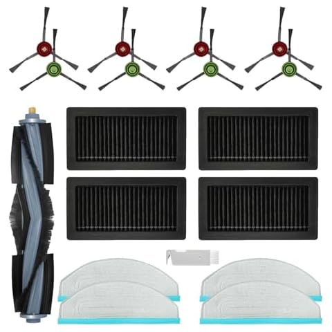 Filter Brush Mop Pads Accessories Kit for Yeedi Cube Robot Vacuum Cleaner Replacement Parts (18 Pack) Cover