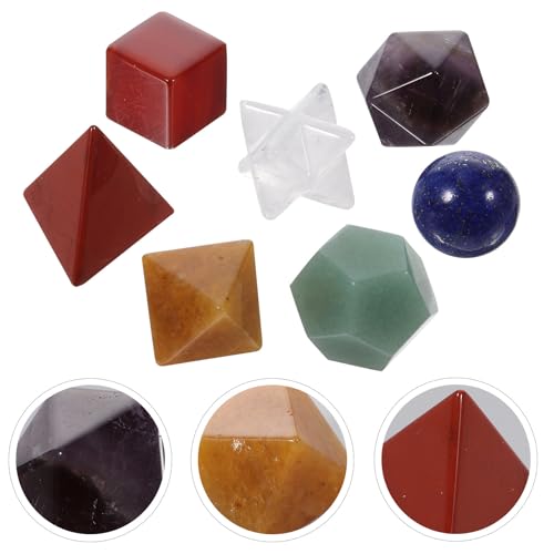 Solides de Platon géométriques multifacettes en cristal authentique haut de gamme - 6