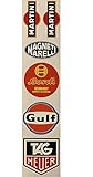 classic racing fairing  24/7stickers MG641 / 6X Aufkleber Öl Racing Breite je ca. 6cm Rennsport Oldtimer Rally Vintage Retro Tuning Sticker Auto V8