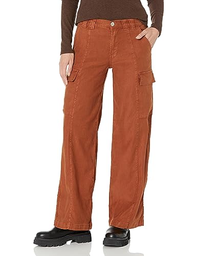 HUDSON Women's Mid-Rise Utility Wide Leg Cargo