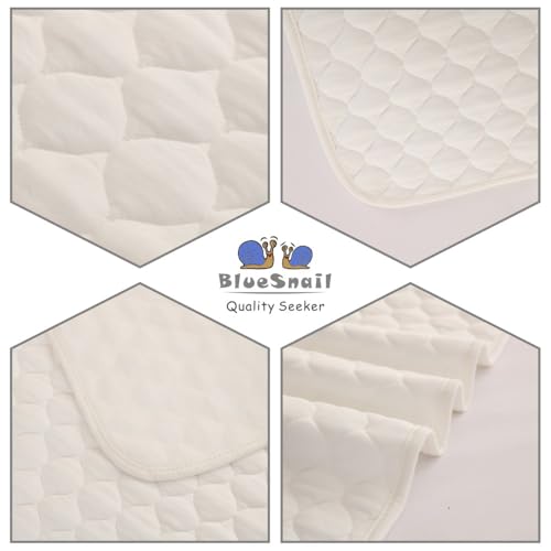 Image of BlueSnail Washable Underpads,Waterproof,Soft, Portable and Reusable Incontinence Pads for Toddler,Adults,Elderly and Pets (34 inchx36 inch Pack of 2)(Snow-White)