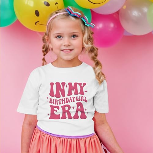 Image of BeWithYou Birthday Girl Shirt in My Birthday Era Shirts Girls Its My Era Cute Graphic Tee Kids Party Outfit