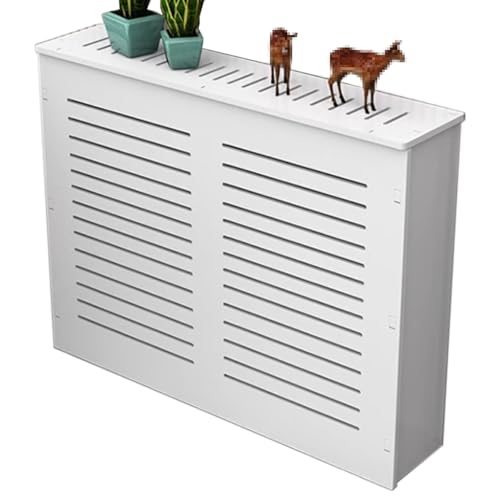 Moderno cubreradiador Blanco, cubreradiador Decorativo, Estante ignífugo y Resistente al Calor, Oculta tuberías desordenadas para Sala de Estar y Dormitorio, Varios tamaños (80 x 70 x 20 cm/