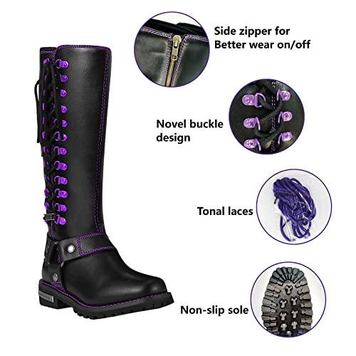 Women's Knee-High Fashion Boots, Comfortable Low Heel Mid Calf Flat Boots for Ladies.2