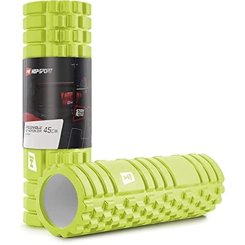 Hop-Sport Faszienrolle mit Noppen für Wirbelsäule, Beine, Rücken - Massagerolle für Ganzkörper-Selbstmassage, Foam Roller - Mittel-Hart Cover