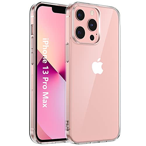 Riisoyu Coque Compatible avec iPhone 13 Pro Max 6,7 Pouces, Transparente étui de Protection en iPhone 13 Pro TPU Bumper Souple Housse Cover Antichoc Case Anti-Rayures HD Clair Anti-Rayures Cover