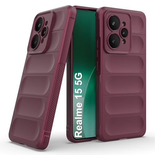 Image of Zapcase Back Case Cover for Realme 15 5G | Compatible for Realme 15 5G Back Cover | Liquid Silicon Magic Case with Camera Protection | Plum
