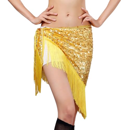 Jupe à sequins pour femme et costume brillant de danse du ventre pour Noël