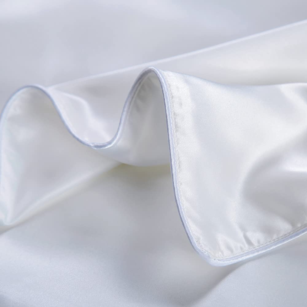 100% Mulberry Silk 19 Momme Charmeuse Silk Pillowcase With Lyocell underside for Hair and Skinfor Hair and Skin 1pc 50 x 75 cm Hypoallergenic Envelope Closure (Ivory) - Image 3