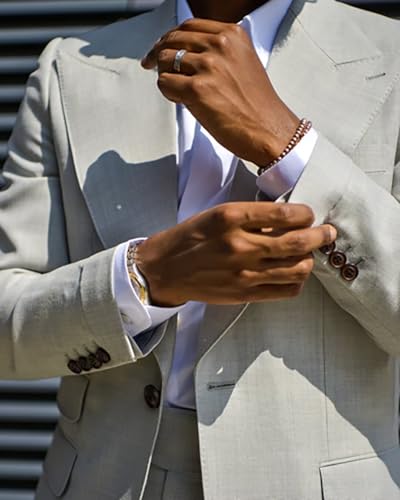 Men's Blazer Peak Lapel Suit Jacket One Button Tuxedos Coat Formal Groom Dinner2