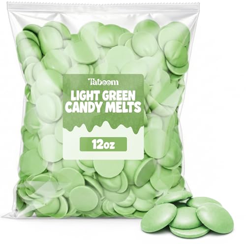 Light Green Candy Wafer Chocolate Melts 12 Oz - Smooth Vanilla Flavored Chips Melting Candy Coating For Dipping, Drizzling, Molding & Decorating - Baking & Party Treat Supplies