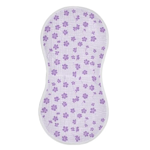 Purple Crush Cotton Muslin Burp Cloth Breathable spit up Rags for boy and Girl Set of 2, 22x11in2