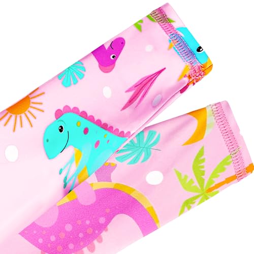 Image of HUAANIUE Toddler Girl Swimsuit Long Sleeve UPF50+ Sun Protection