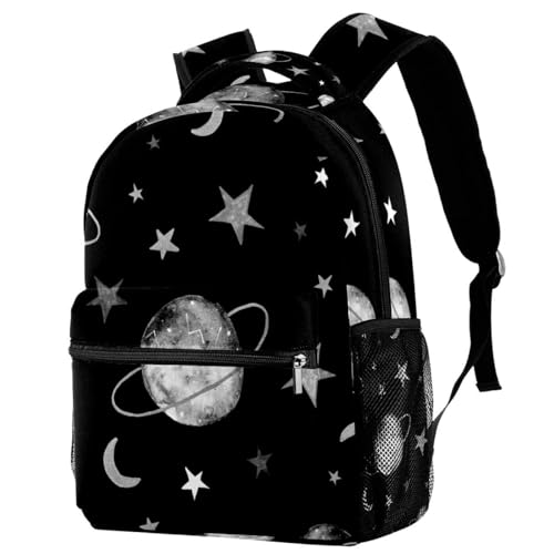Sac à dos aquarelle planète lune et étoiles multicolore pour adolescents