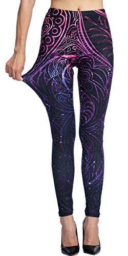 Ndoobiy Printed Leggings Basic Workout Yoga Pants Buttery Smooth Womens Leggings3