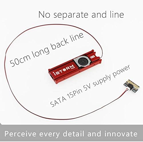 Image showing the 50cm long SATA 15-Pin 5V power supply cable for the cooler fan.