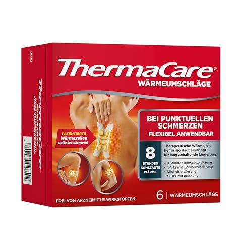 ThermaCare bei punktuellen Schmerzen, 6 Stück, kleines ThermaCare Wärmepflaster zur flexiblen Anwendung, Originalware von Angelini Pharma Deutschland