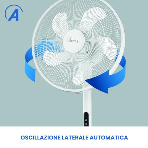 Ventilateur sur pied silencieux ARDES 5 pales avec télécommande - 7