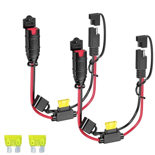 2-Pack 1FT SAE Extension Cord for NO CO Genius Battery Charger image 3