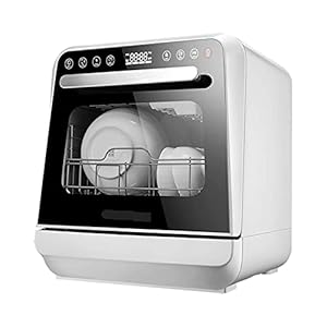 XTZJ Aanrecht vaatwasser, draagbare afwasmachines, 7 programma’s, lucht-droge functie voor kleine appartementen, slaapzalen en rvs