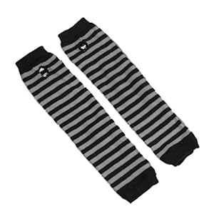 Qirun Dames winterkabel gebreide lange vingerloze handschoenen gestreept duimgat armwarmers