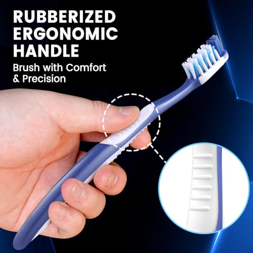 Image of Fremouth Soft Toothbrushes for Adults, Soft Rounded Bristles, Built in Gum Stimulators, 6 Count