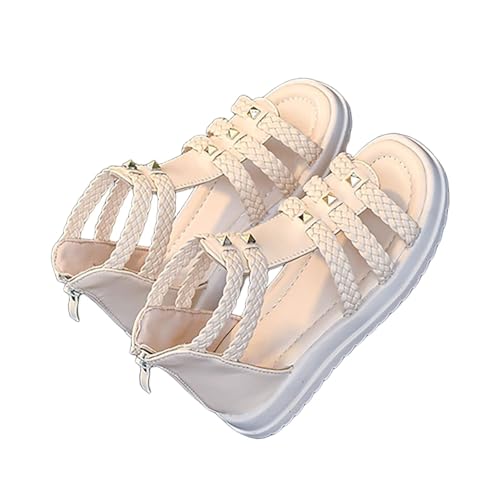 Générique Sandales d'été Confortables pour Filles avec Semelle Flexible adaptées aux activités extérieures et à la Vie Quotidienne (White, 35)