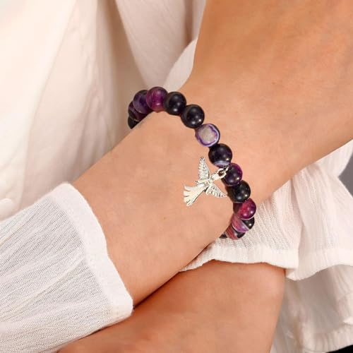 Memorial Gifts for Women Memory Bracelets Sympathy Gift for Loss Loved One Healing Natural Stone Bracelet for Women Trendy 20254