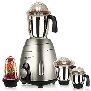 Sunmeet VGSEP21 750Watts Mixer Juicer Grinder with 4 Jars (1 Large Bullets Jar, 1 Liquid Blending Jar, 1